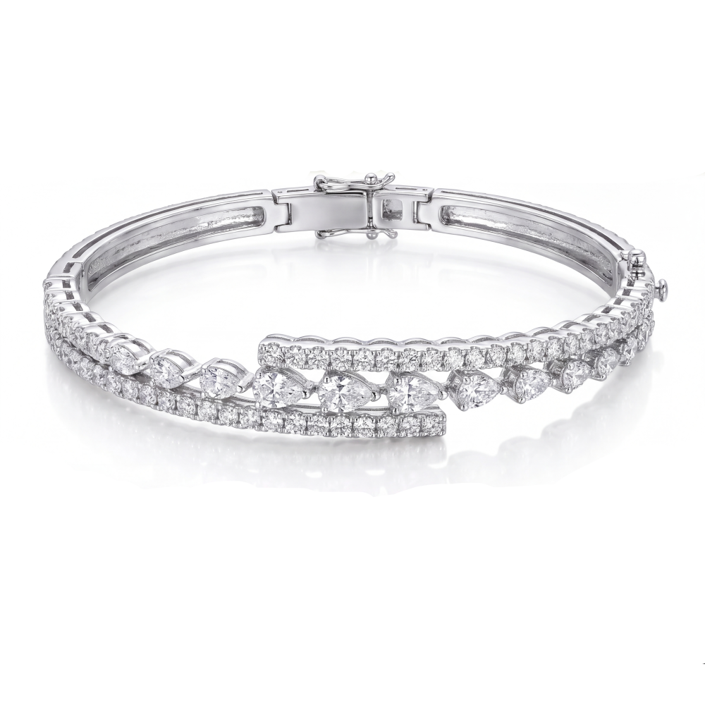 18K White Gold Diamond Infinity Grace Bracelet