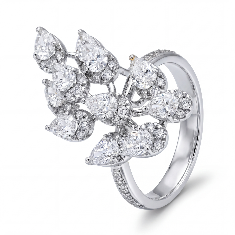 Royal Foliage Diamond Ring