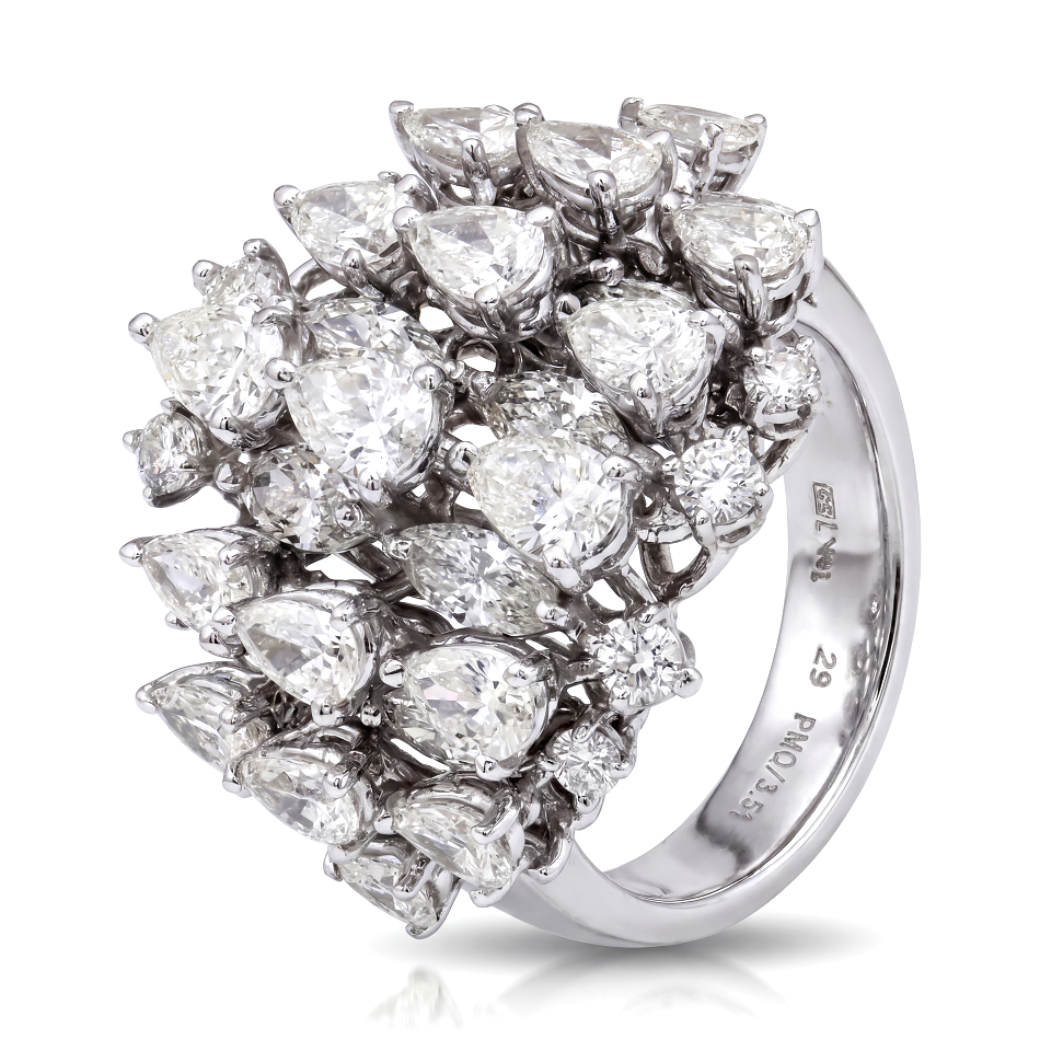 Elysian Bloom Ring - 18K White Gold