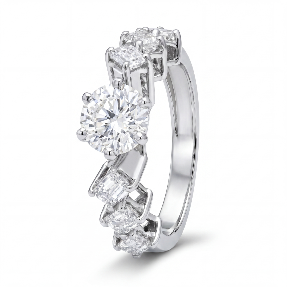 18K White Gold Diamond Solitaire Ring - Eternal Solitaire Ring