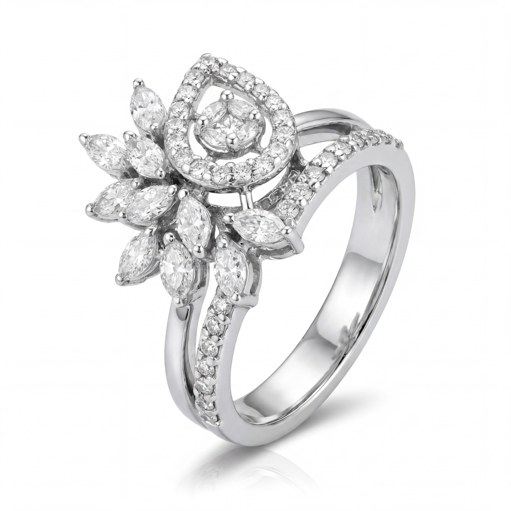 Éclat Fleur Diamond Ring