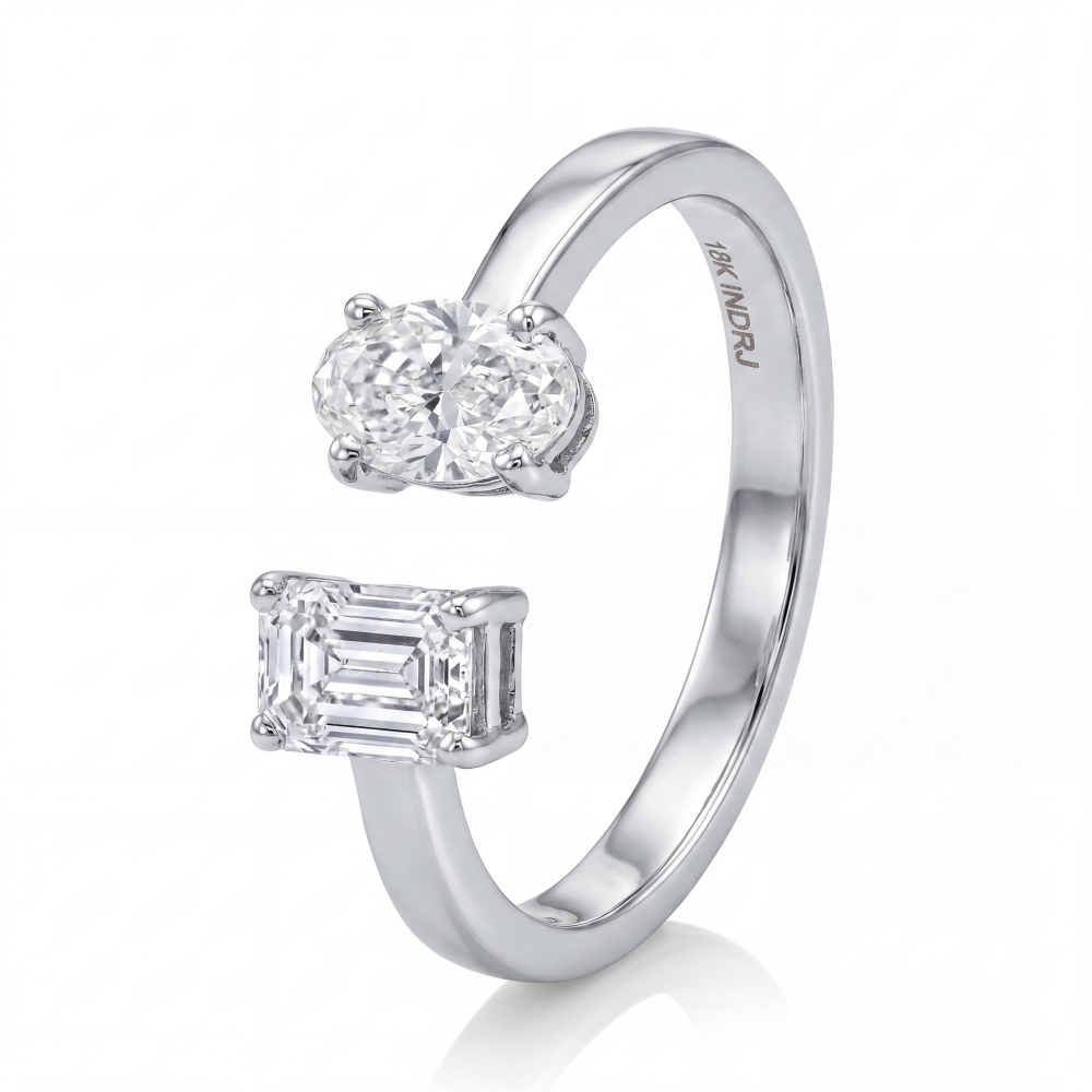 Elysian Duo Diamond Open Ring