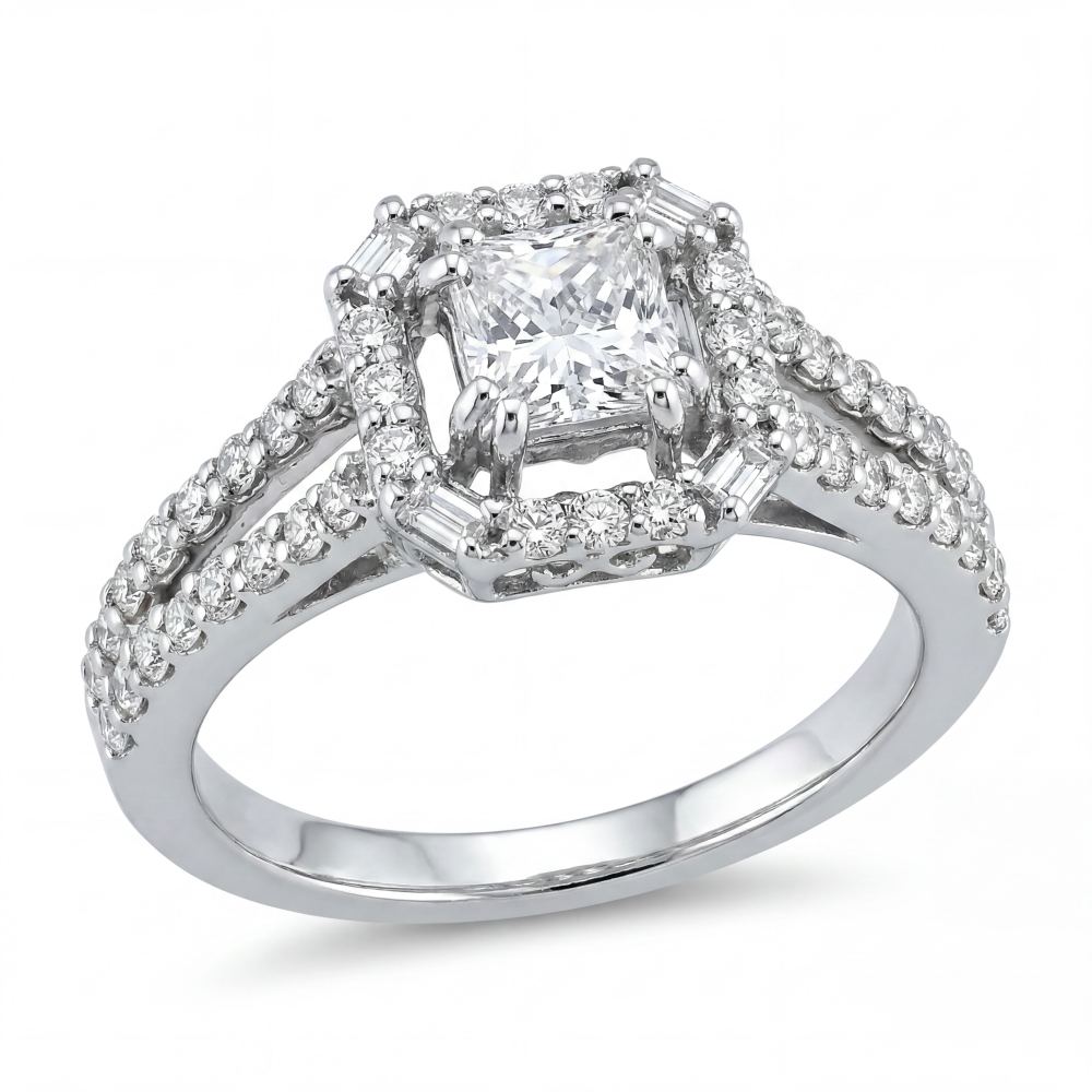 Imperia Crown Diamond Ring - 18K White Gold